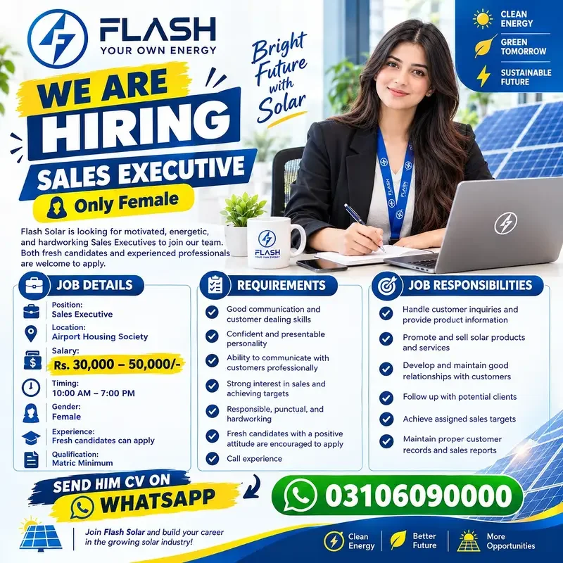 Sales Executive Required | Sales Jobs | Female Jobs