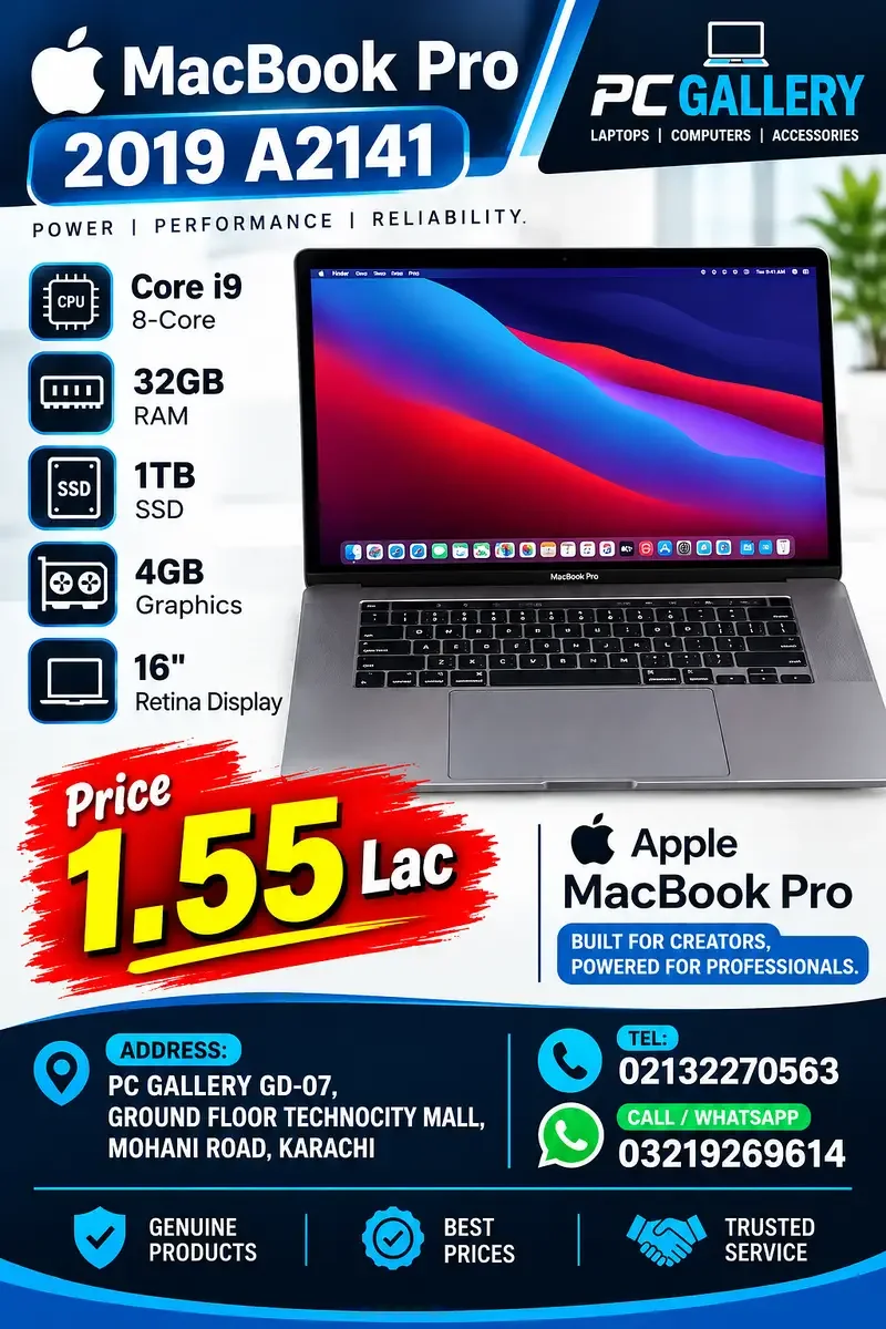 Apple MacBook Pro 2019 A2141 Core i9 8-Core 32GB/1TB/4GB Graphics 16″