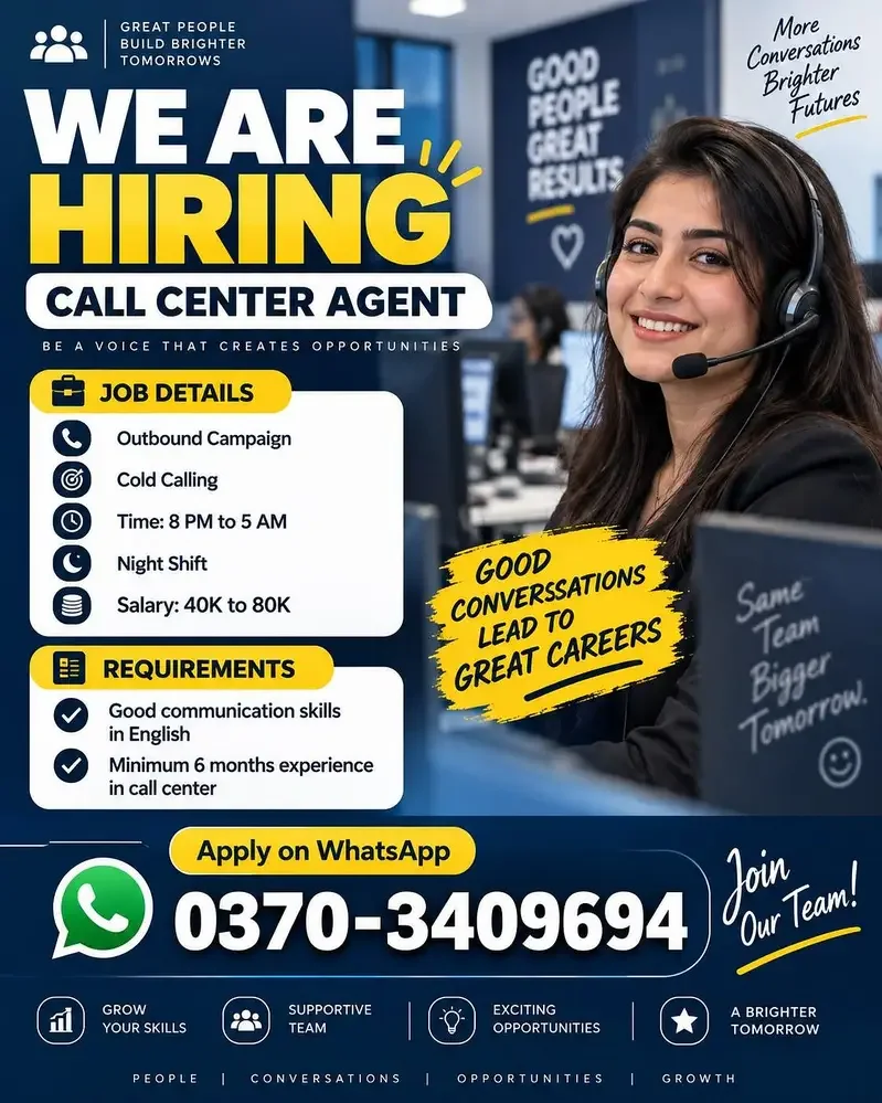 Call Center Staff Required | Urgent Hiring | Jobs