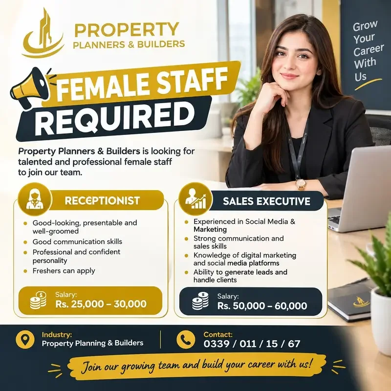 Female Staff Required | Sales Executive Required / Urgent Hiirng / Job