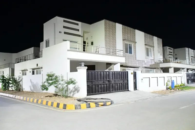 WEST OPEN LATEST BATCH BRAND NEW INDEPENDANT CORNER HOUSES FOR SALE 350 SQ YD AT NEW FALCON COMPLEX MALIR